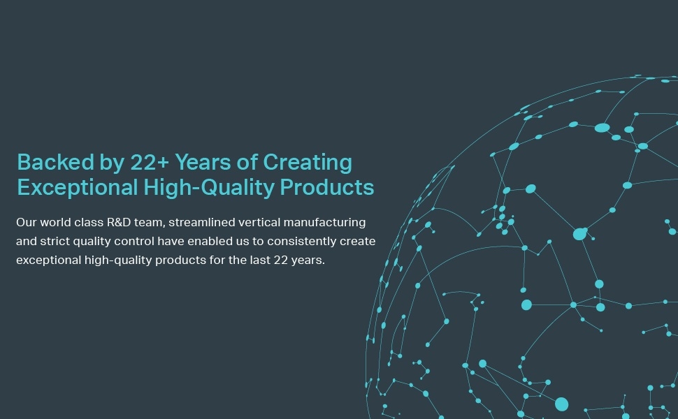soutenu par plus de 22 ans de création de produits de haute qualité